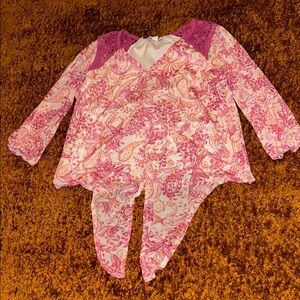 Chic Paisley Pink Blouse